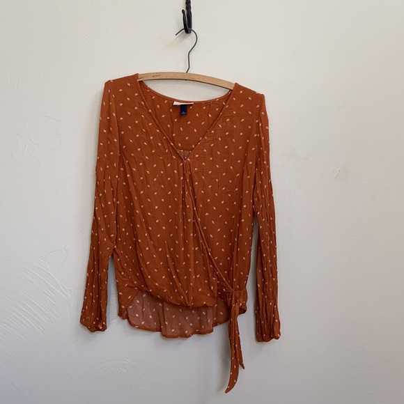 Universal Thread Tops - Universal Thread Faux Wrap Blouse